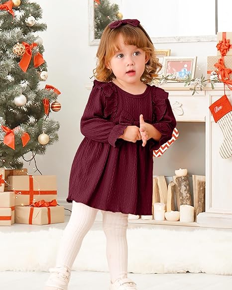Baby Girl Dress Toddler Girls' Dresses 3 6 9 12 18 24 Months 2t 3t Girls Clothes Fall Winter Outfits