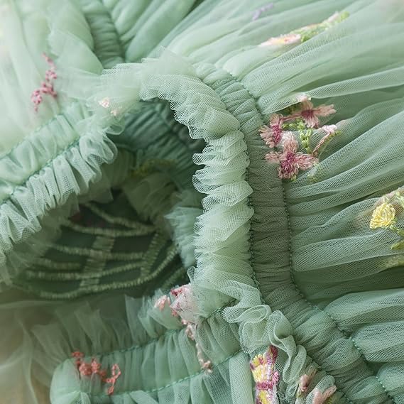 Baby Girl Tulle Dress Casual Flower Embroidery Toddler Dresses
